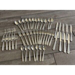 Wallace 18/10 Stainless 50 Piece Flatware Set Continental MCM